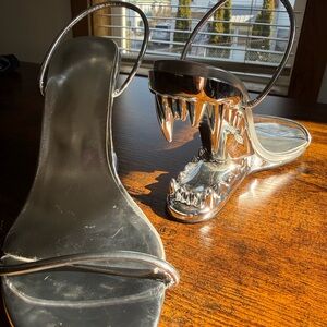 Fierce Silver Heels with Unique Design